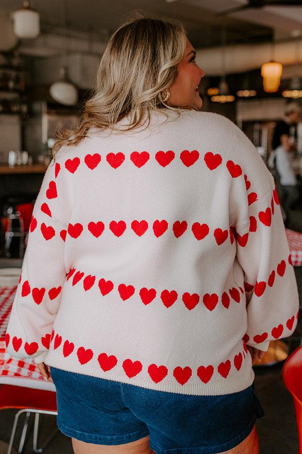 Impressions Happy Hearts Knit Sweater Curves