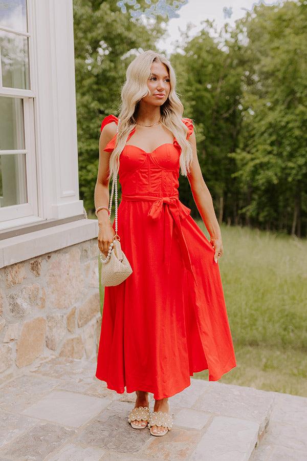 impressions Haute In Here Linen-Blend Maxi Dress