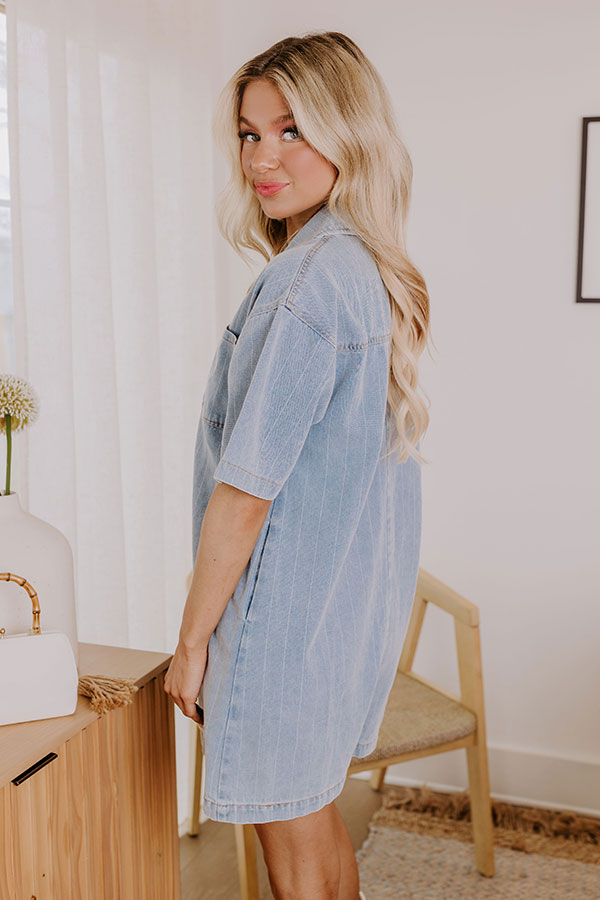 Impressions Heart On The Line Denim Romper