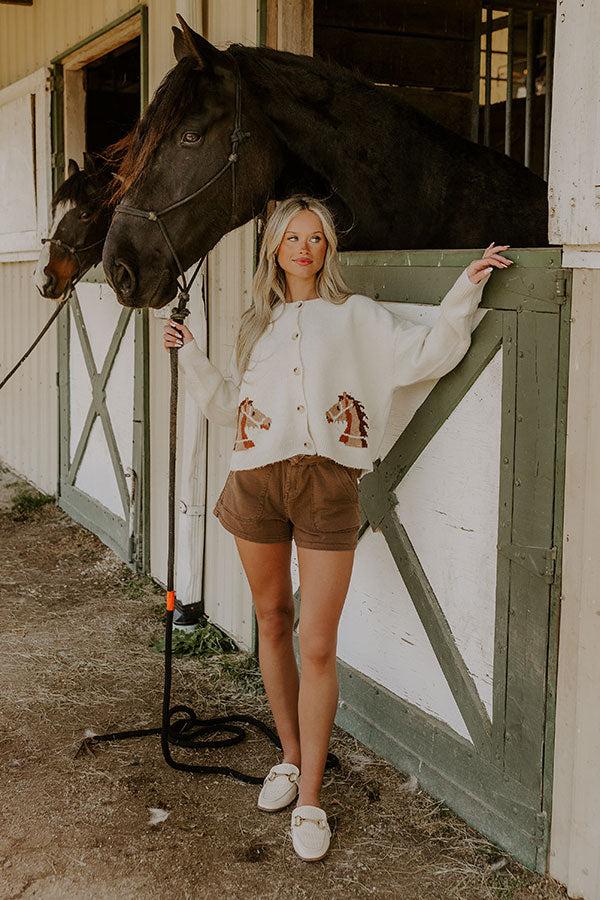 Impressions Hold Your Horses Knit Cardigan