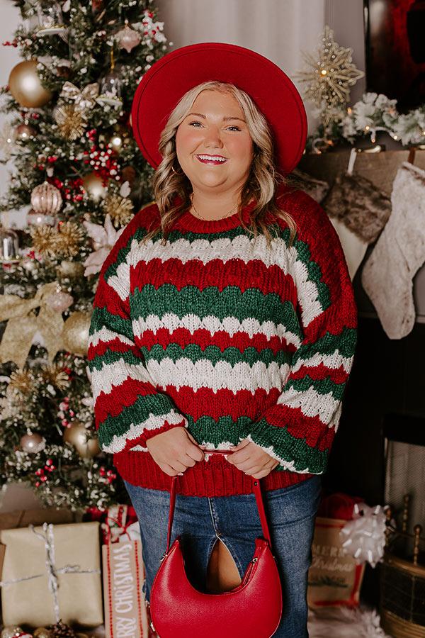 Impressions Holiday Cheer Knit Sweater Curves