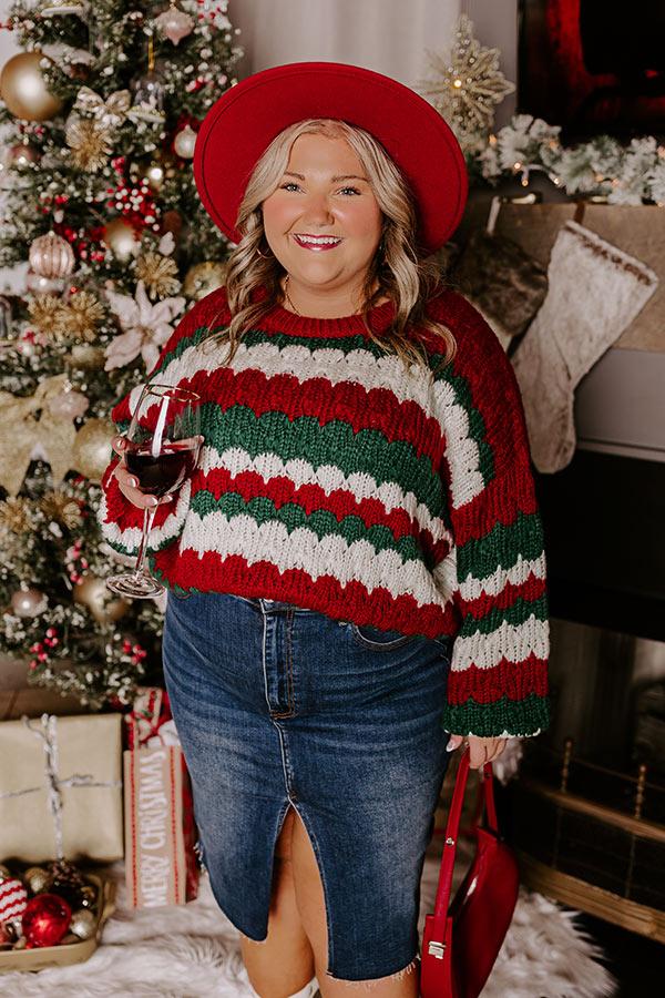 Impressions Holiday Cheer Knit Sweater Curves