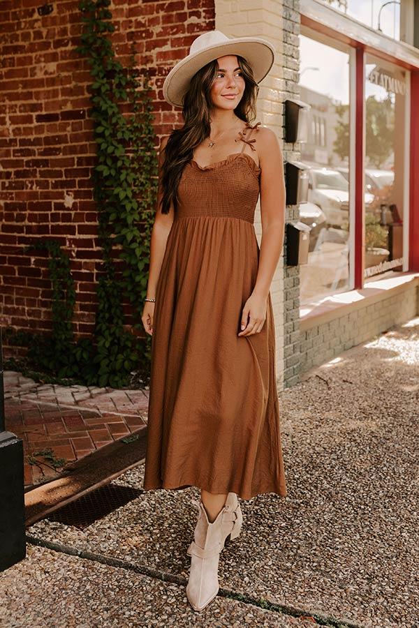 Impressions Inner Harmony Smocked Midi Dress