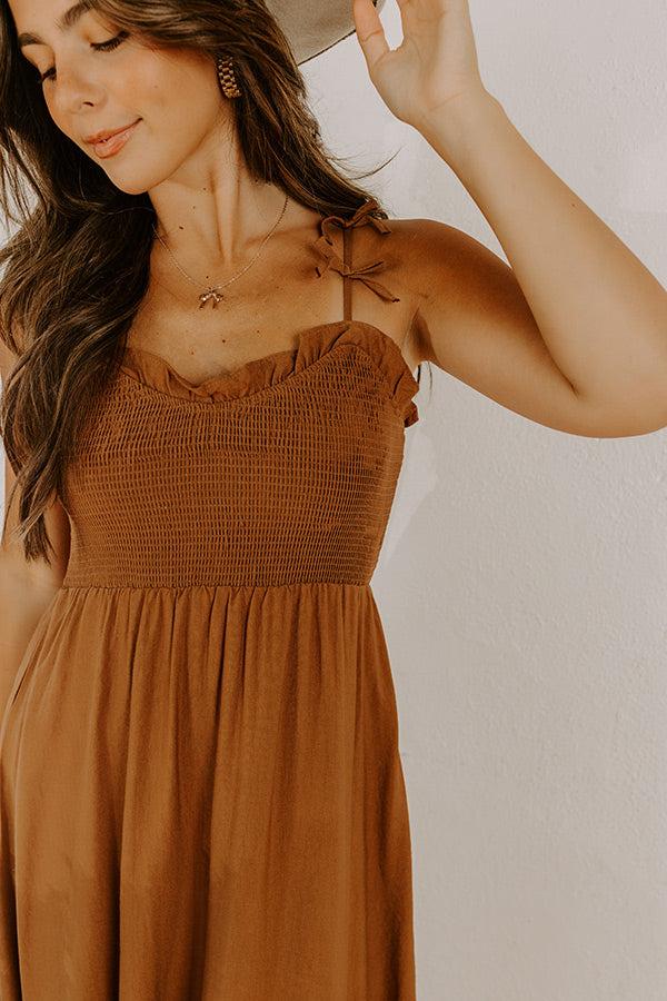 Impressions Inner Harmony Smocked Midi Dress