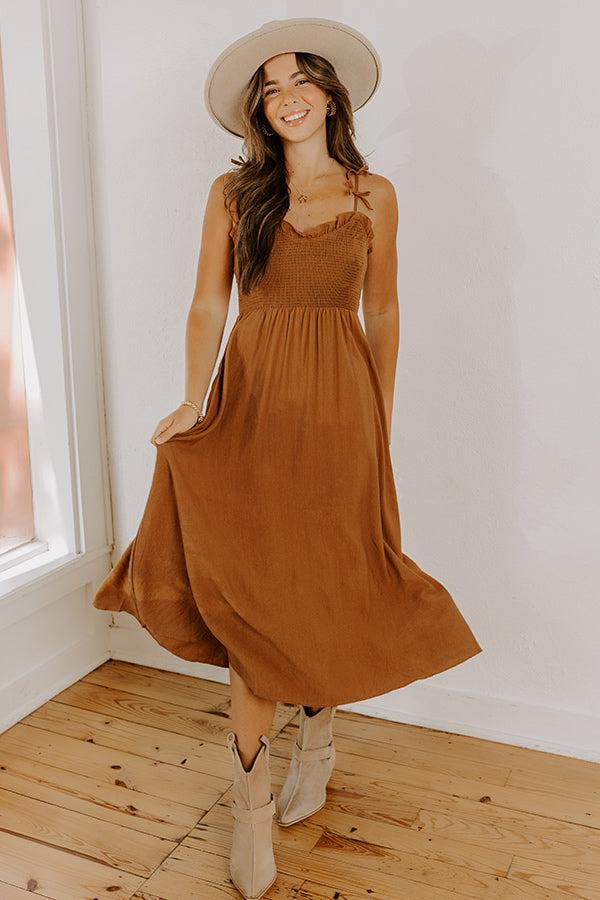 Impressions Inner Harmony Smocked Midi Dress