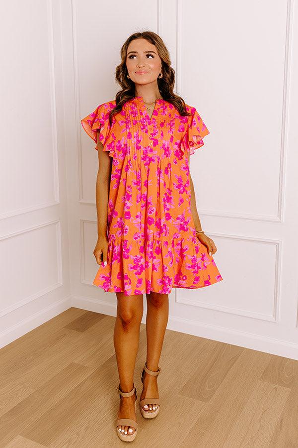 Impressions Island Glow Floral Mini Dress