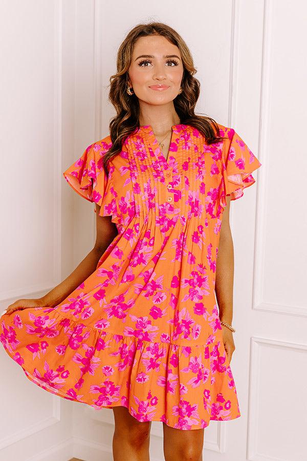 impressions Island Glow Floral Mini Dress