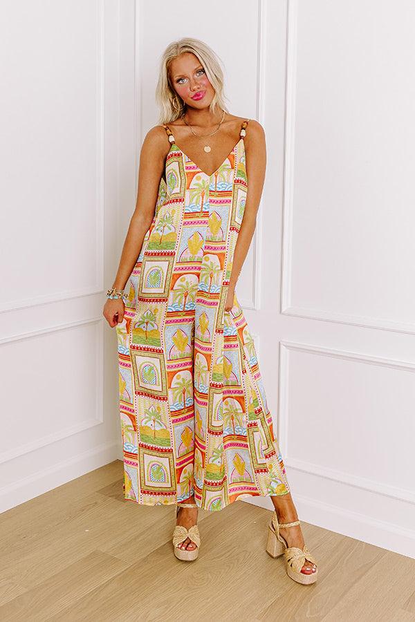 impressions Island Spirit Satin Jumpsuit