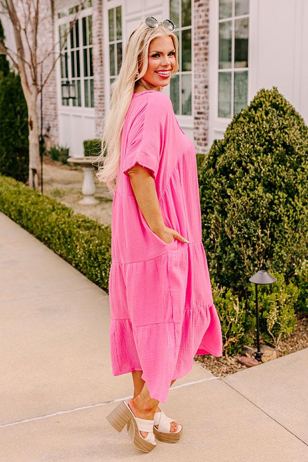 Impressions Keeping It Simple Midi In Pink Curves