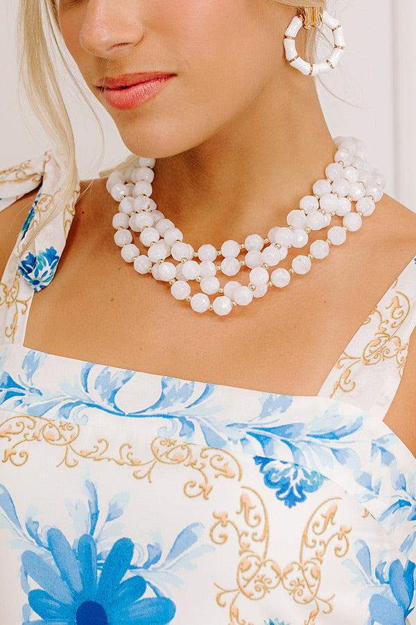 impressions Lady Luck Layered Necklace in White