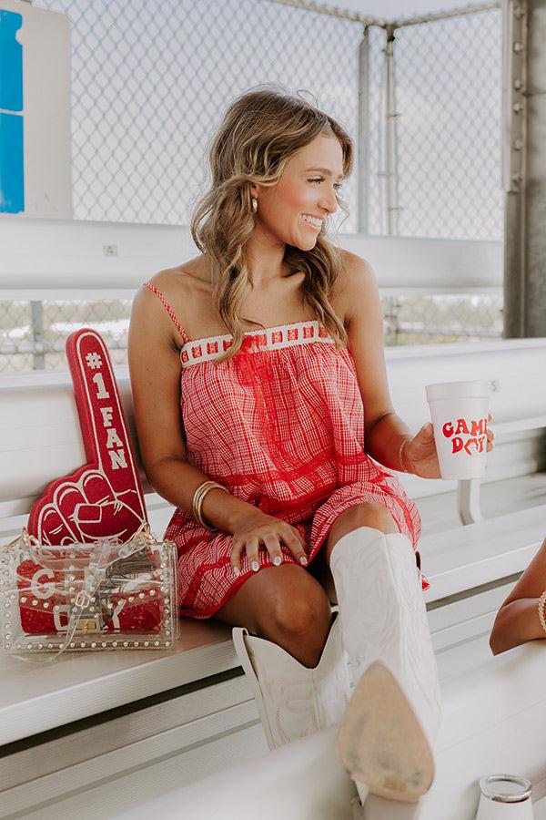 impressions Lakefront Party Gingham Crop Top