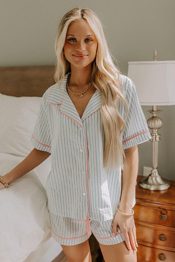 impressions Lakeside Bliss Stripe Pajama Top