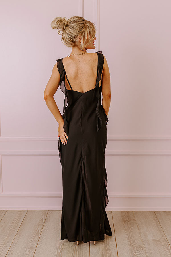 Impressions Life Of The Party Ruffle Maxi Dress
