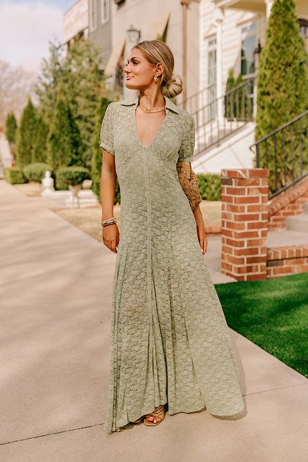 impressions Lovely Details Lace Maxi Dress