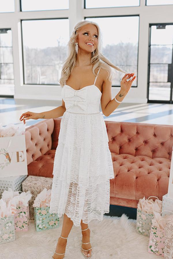 Impressions Lovely In Lace Tiered Midi