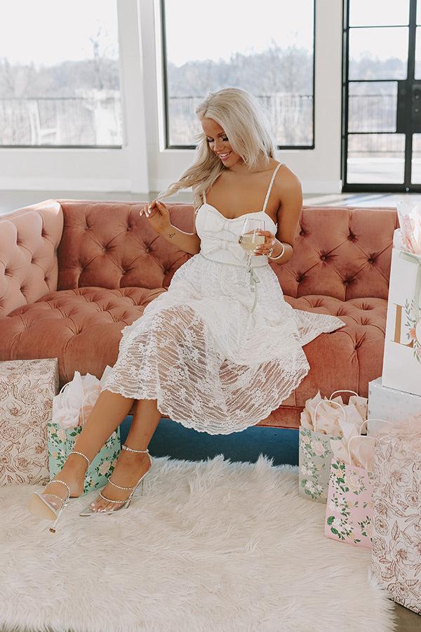 impressions Lovely In Lace Tiered Midi