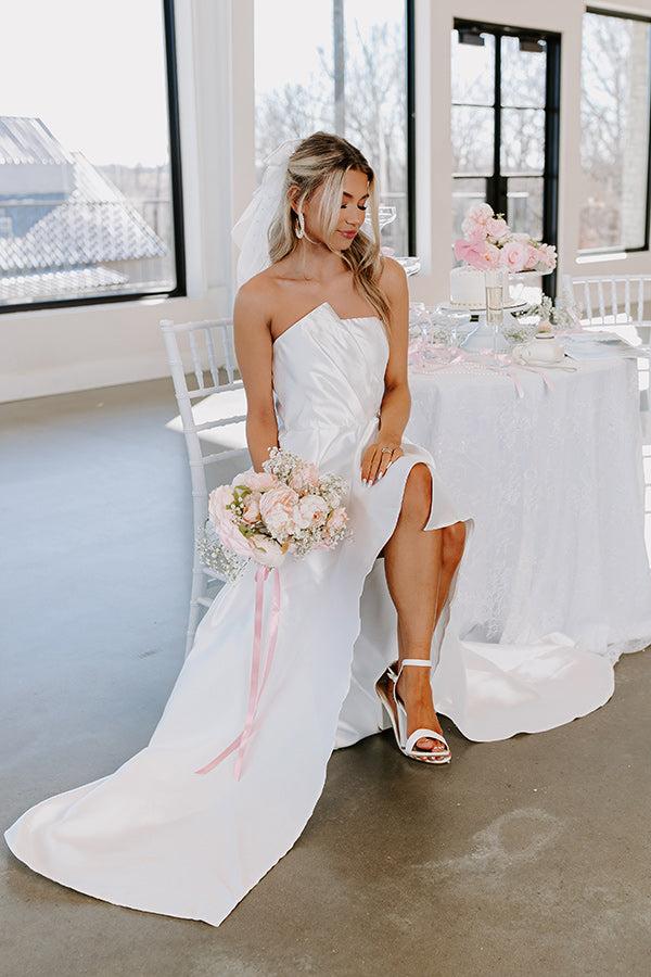 impressions Lovely Moment Satin Maxi Dress