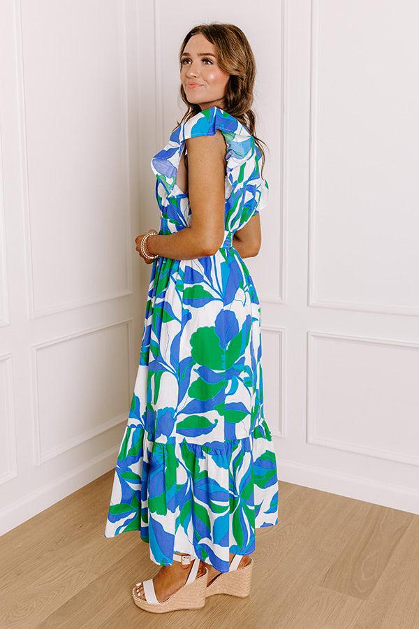 Impressions Lover's Lagoon Floral Midi Dress