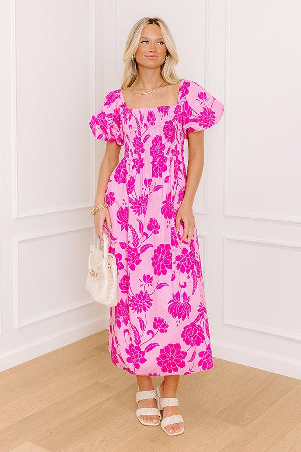 Impressions Lush Rows Floral Midi Dress