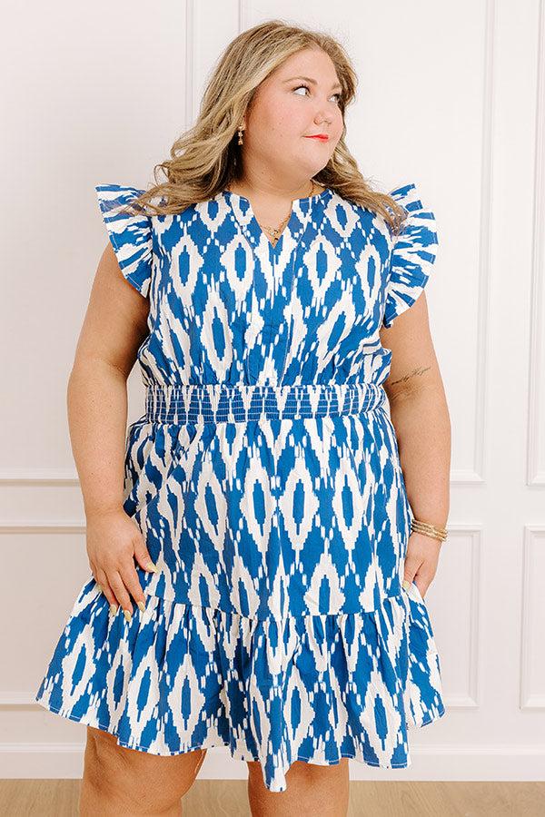 Impressions Mediterranean Dream Mini Dress Curves