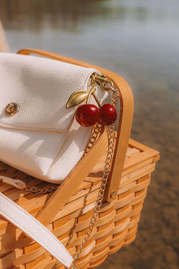 impressions Merci Mon Cherry Keychain Bag Charm