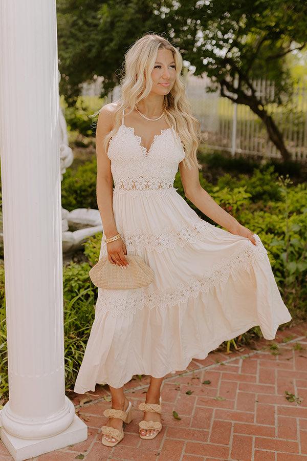 impressions Mesmerizing View Lace Midi Dress