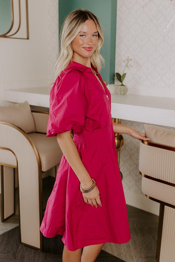 Impressions Napa Girls Trip Mini Dress In Berry