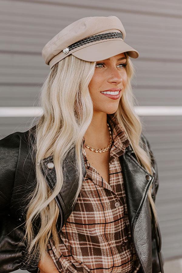 impressions NYC Bound Cabbie Hat in Warm Taupe