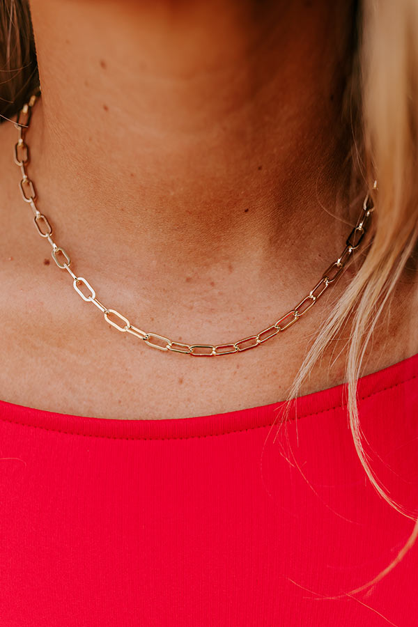 impressions NYC Ready Link Necklace in Gold