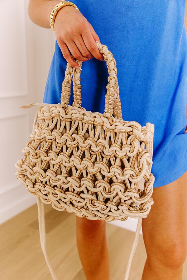 impressions Oceanside Bliss Woven Purse in Cream