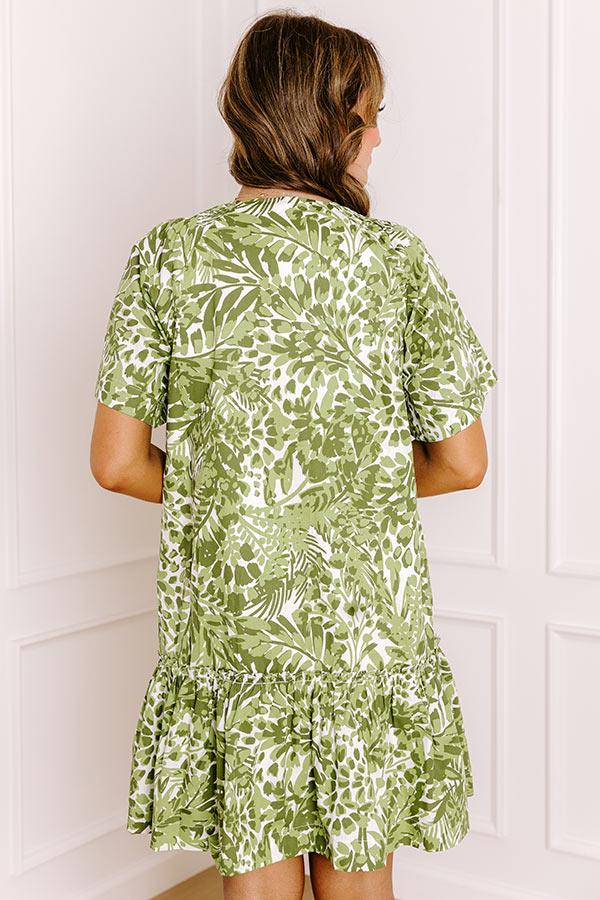Impressions Palm Petal Breeze Mini Dress