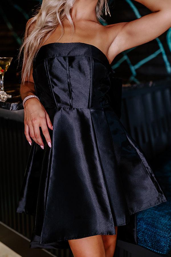 Impressions Paris Mornings Mini Dress In Black