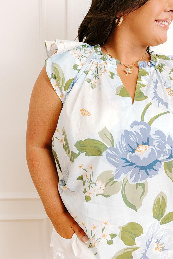 Impressions Peony Daydream Floral Top Curves