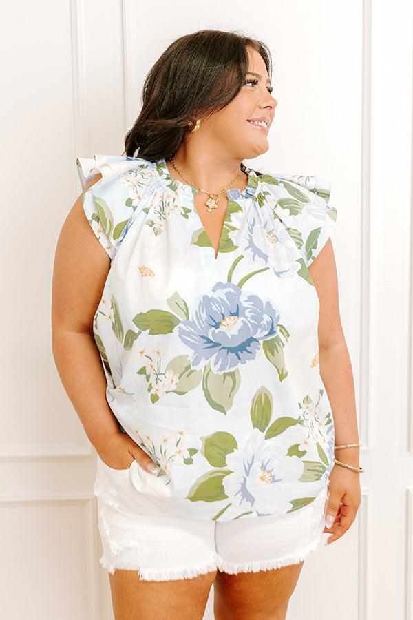 impressions Peony Daydream Floral Top Curves