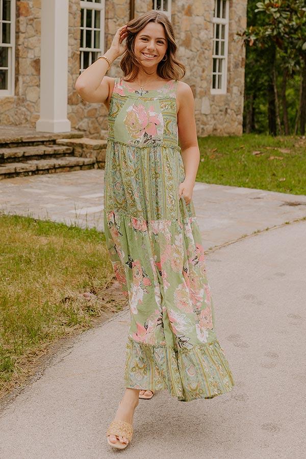 impressions Petal Promenade Tiered Maxi Dress