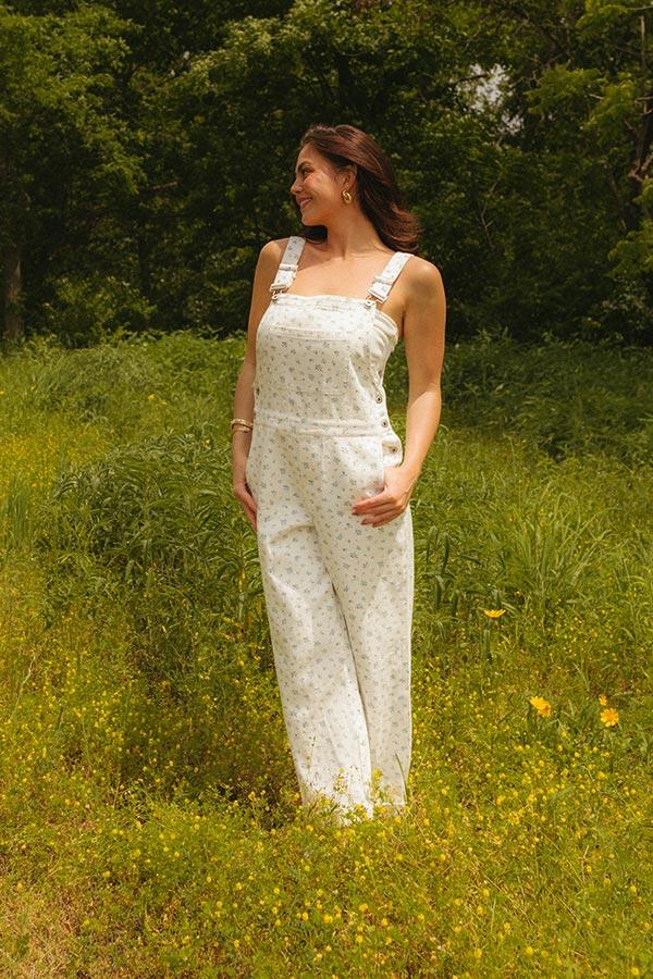 Impressions Picking Flowers Denim Overalls