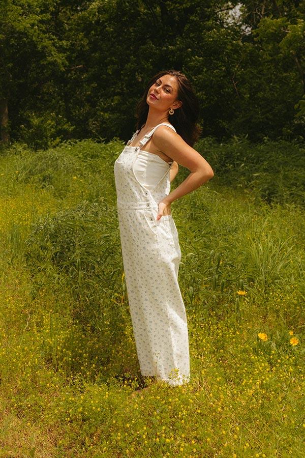 Impressions Picking Flowers Denim Overalls