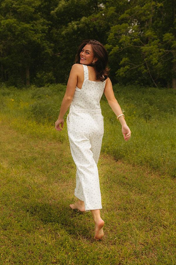 impressions Picking Flowers Denim Overalls