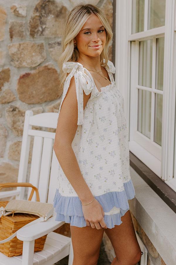 Impressions Playful Smile Floral Top