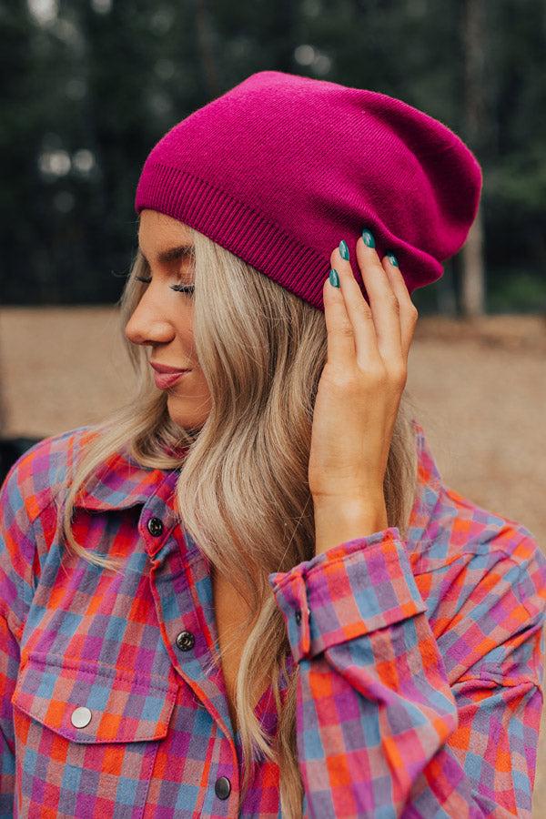 impressions Playlist On Repeat Beanie In Berry