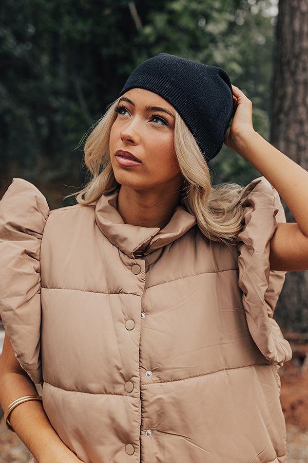 impressions Playlist On Repeat Beanie In Black