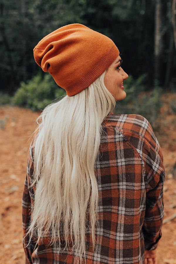 Impressions Playlist On Repeat Beanie In Rust