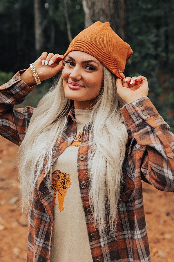 impressions Playlist On Repeat Beanie In Rust