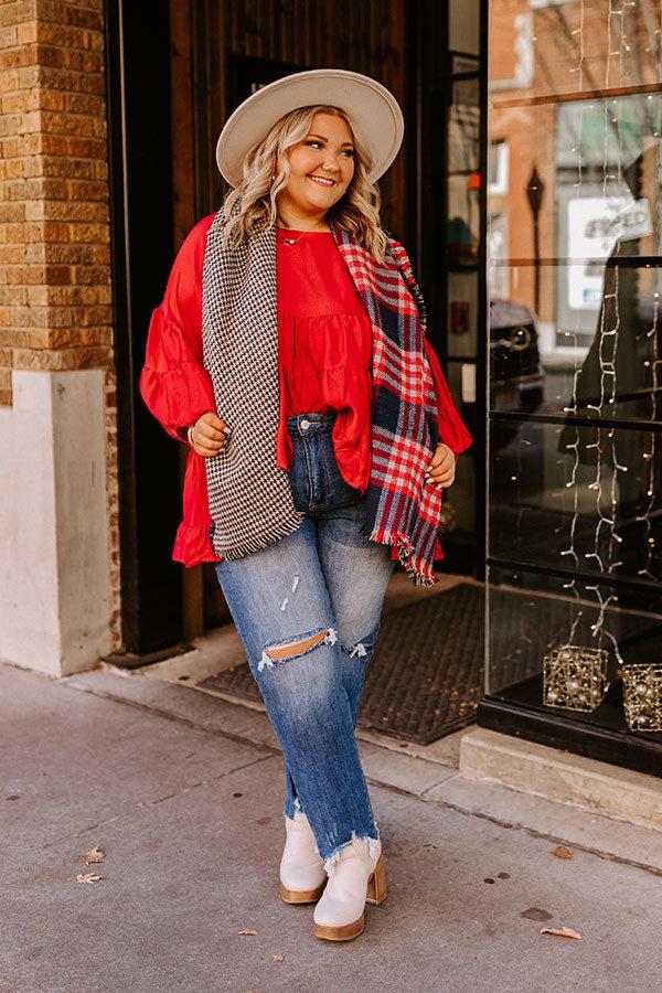 Impressions Pumpkin Patch Please Plaid Scarf
