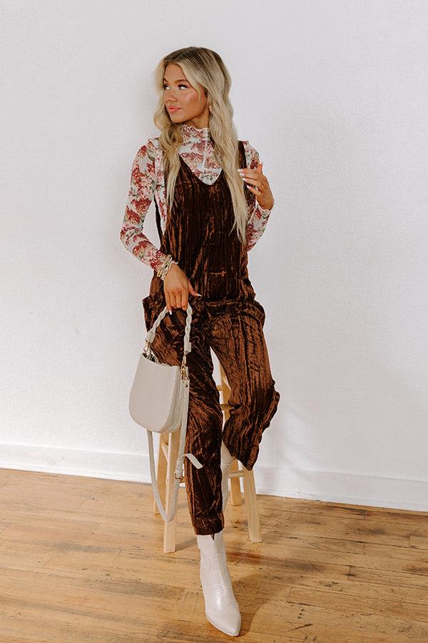 Impressions Pumpkin Patch Pretty Velvet Jumpsuit