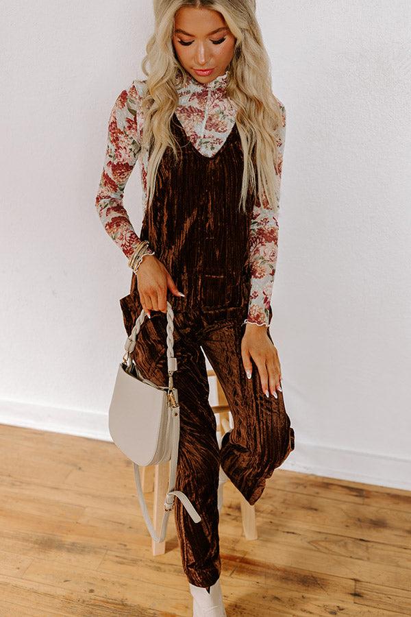 Impressions Pumpkin Patch Pretty Velvet Jumpsuit