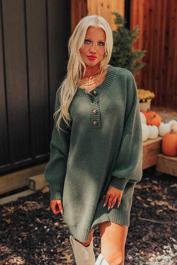 Impressions Pumpkin Spice Feels Knit Sweater Dress
