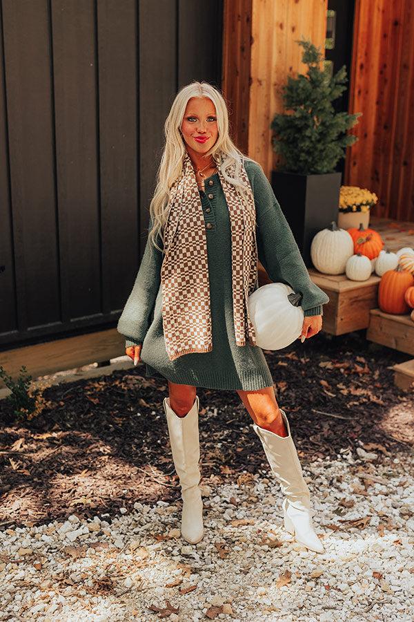 impressions Pumpkin Spice Feels Knit Sweater Dress