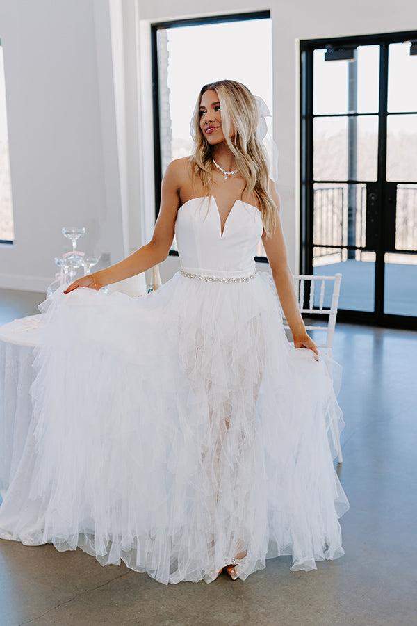 impressions Radiant Runway Tulle Maxi Dress