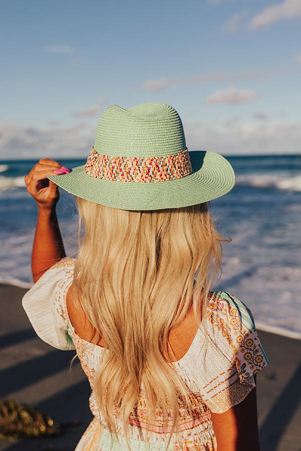 Impressions Retreat Yourself Raffia Hat In Mint